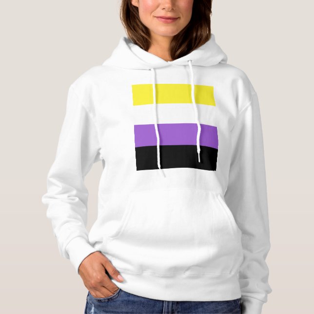 Flag für nichtbinäre Pride Hoodie (Vorderseite)