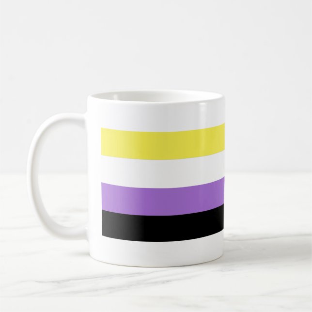 Flag für nichtbinäre Pride Kaffeetasse (Links)
