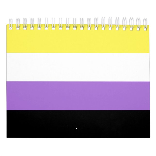 Flag für nichtbinäre Pride Kalender (Titelbild)