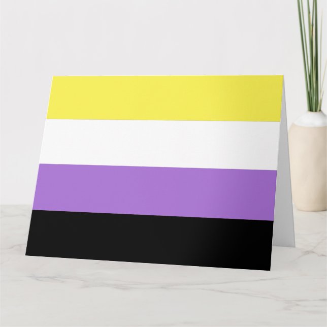 Flag für nichtbinäre Pride Karte (Vorderseite)