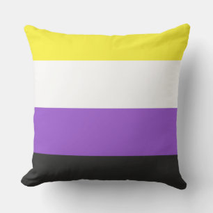 Flag für nichtbinäre Pride Kissen