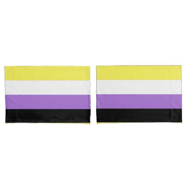 Flag für nichtbinäre Pride Kissenbezug (Vorderseite-Set)