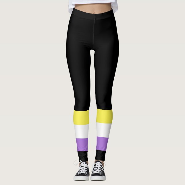 Flag für nichtbinäre Pride Leggings (Vorderseite)