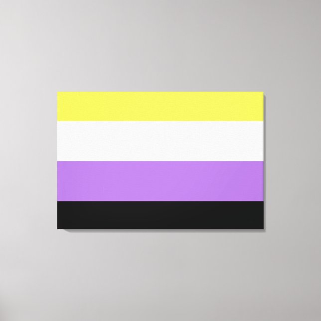 Flag für nichtbinäre Pride Leinwanddruck (Vorderseite)