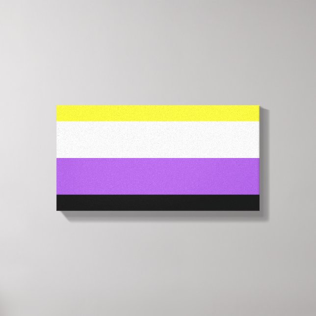 Flag für nichtbinäre Pride Leinwanddruck (Vorderseite)