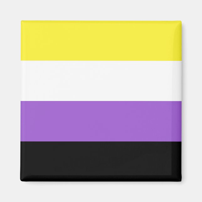 Flag für nichtbinäre Pride Magnet (Vorne)