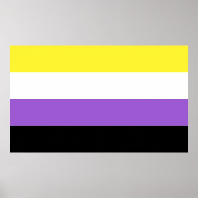 Flag für nichtbinäre Pride Poster (Vorne)