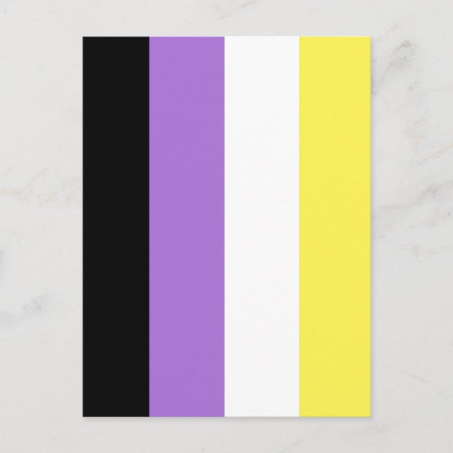 Flag für nichtbinäre Pride Postkarte (Vorderseite)