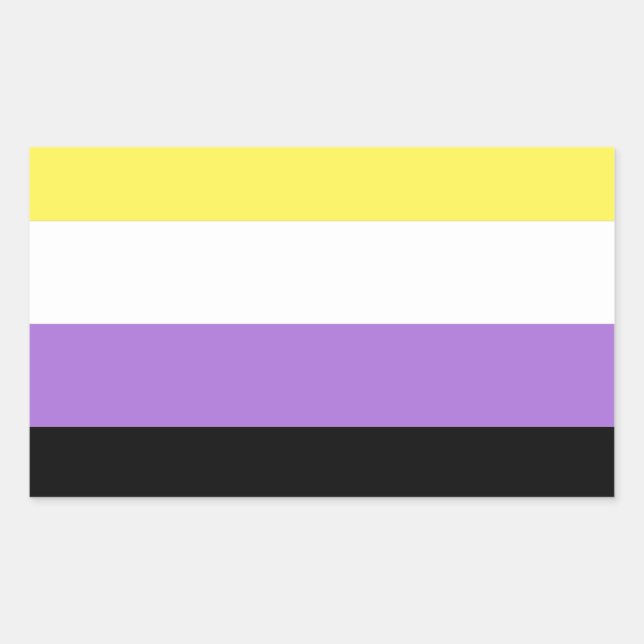 Flag für nichtbinäre Pride Rechteckiger Aufkleber (Vorderseite)