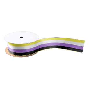 Flag für nichtbinäre Pride Satinband