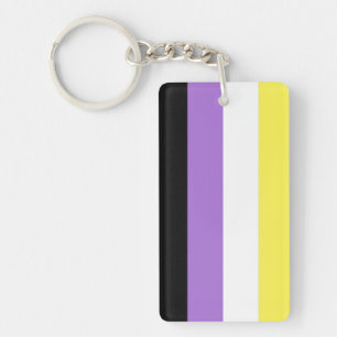 Flag für nichtbinäre Pride Schlüsselanhänger