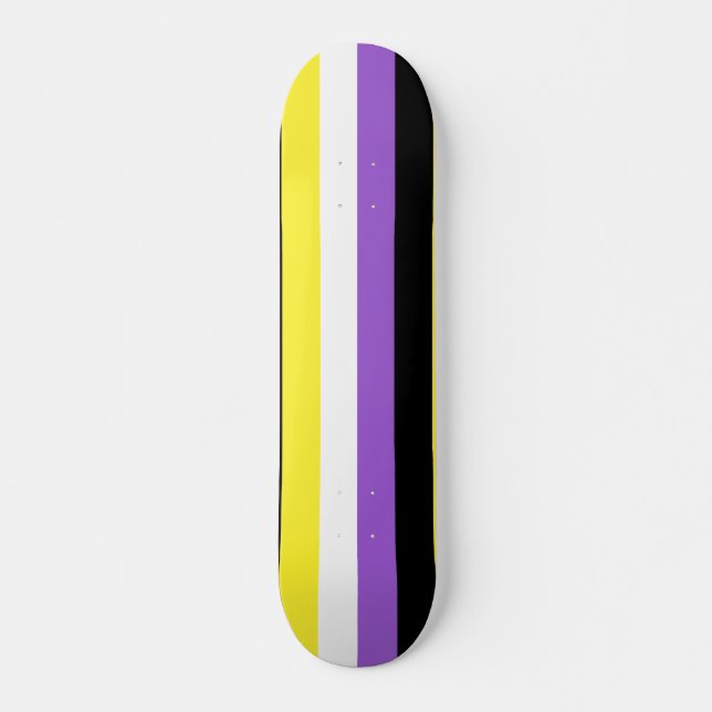 Flag für nichtbinäre Pride Skateboard (Vorne)