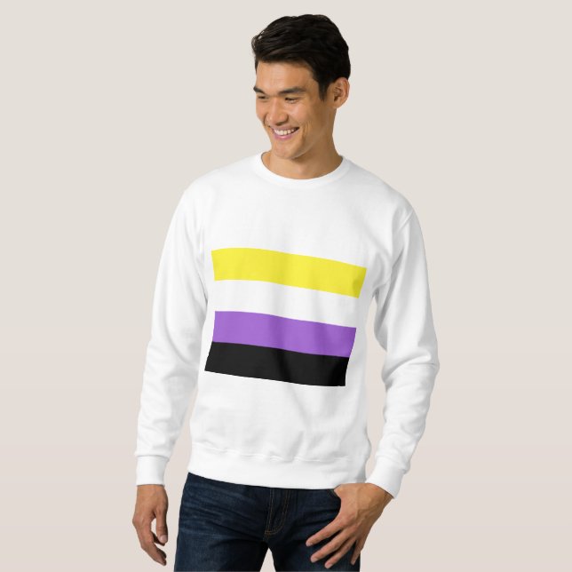 Flag für nichtbinäre Pride Sweatshirt (Vorne ganz)