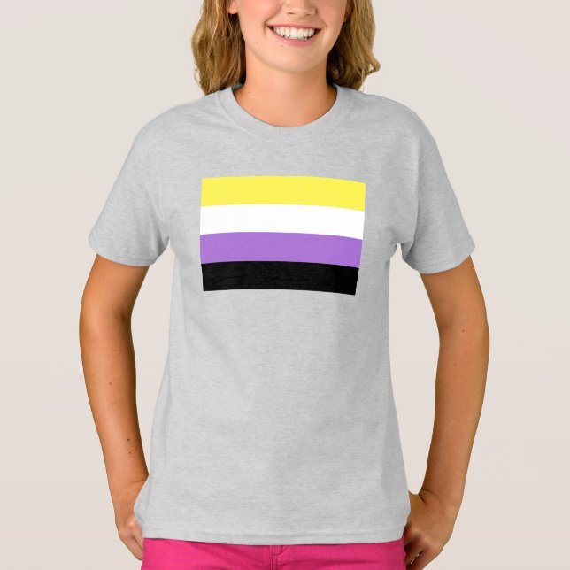 Flag für nichtbinäre Pride T-Shirt (Vorderseite)