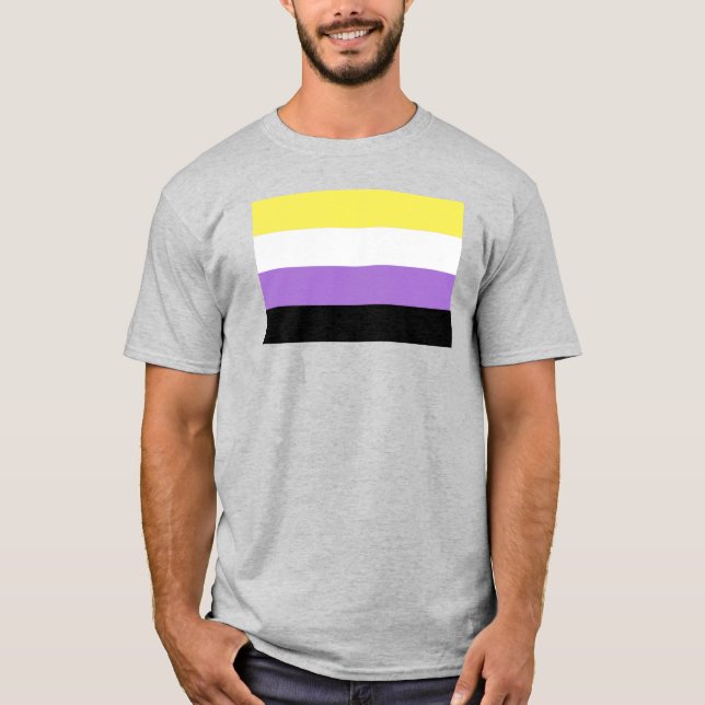 Flag für nichtbinäre Pride T-Shirt (Vorderseite)