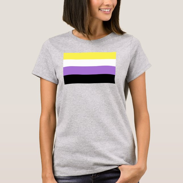 Flag für nichtbinäre Pride T-Shirt (Vorderseite)