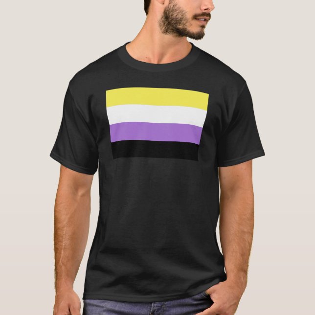 Flag für nichtbinäre Pride T-Shirt (Vorderseite)