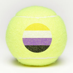 Flag für nichtbinäre Pride Tennisbälle