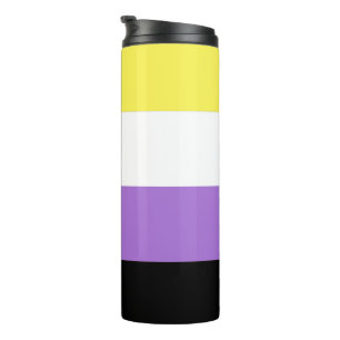 Flag für nichtbinäre Pride Thermosbecher
