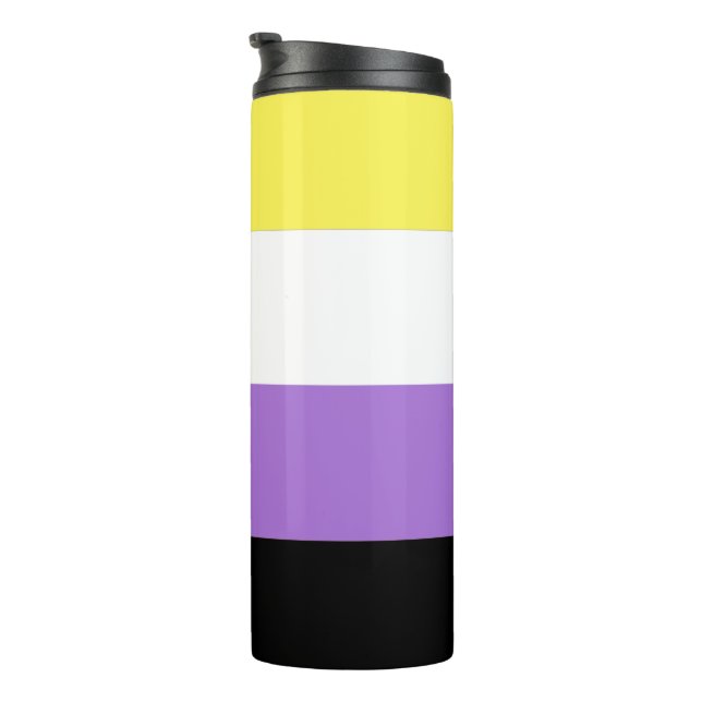 Flag für nichtbinäre Pride Thermosbecher (Nach rechts gedreht)