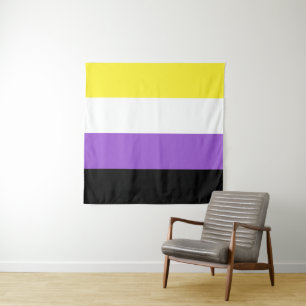 Flag für nichtbinäre Pride Wandteppich
