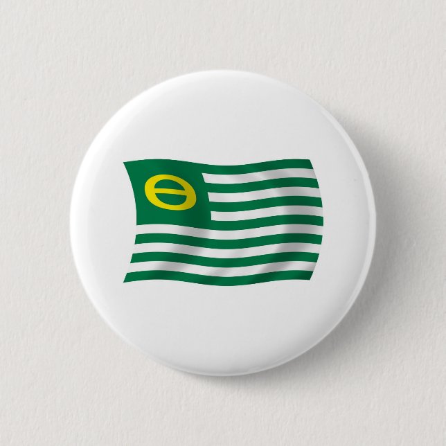 Flag für ökologische Bewegung Button (Vorderseite)