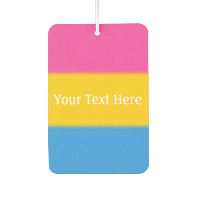 Flag für Pansexual Pride Autolufterfrischer (Vorderseite)