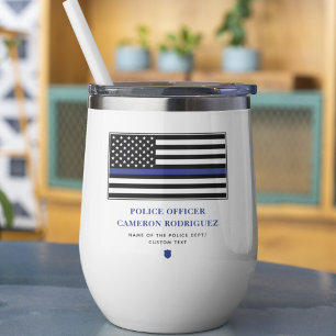 Flag für Polizeibeamte der personalisierten blauen