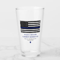 Flag für Polizeibeamte der personalisierten blauen