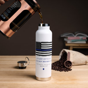 Flag für Polizeibeamte der personalisierten blauen Trinkflasche