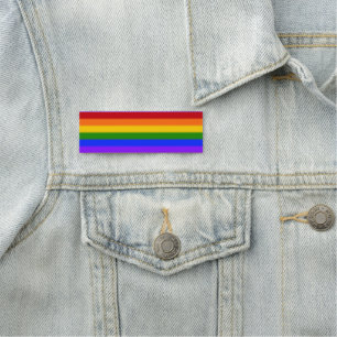 Flag für Regenbogen-Gay Pride Namensschild