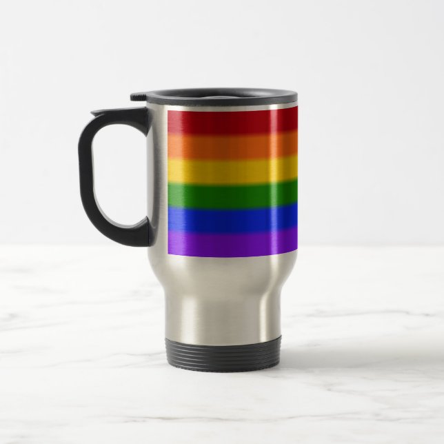 Flag für Regenbogen-Gay Pride Reisebecher (Links)