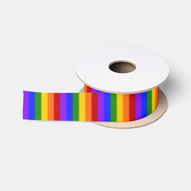 Flag für Regenbogen-Gay Pride Satinband (Spule)