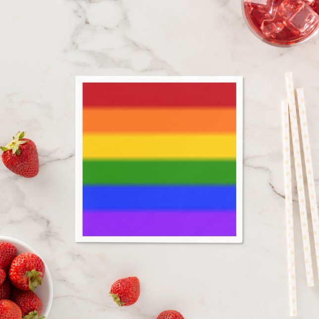Flag für Regenbogen-Gay Pride Serviette (Beispiel)