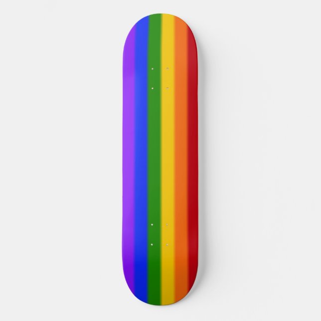 Flag für Regenbogen-Gay Pride Skateboard (Vorderseite)