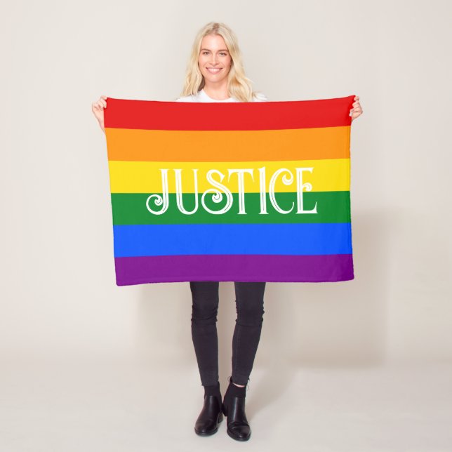 Flag für Regenbogen / JUSTIZ Fleecedecke (Beispiel)