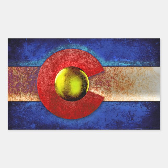Flag für Rostmetall Colorado Rechteckiger Aufkleber (Vorderseite)