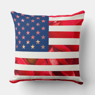 Flag für Rote Rosen in Template-USA Kissen