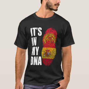 Flag für Spanisch und Kirgisistan-DNA-Mischung T-Shirt