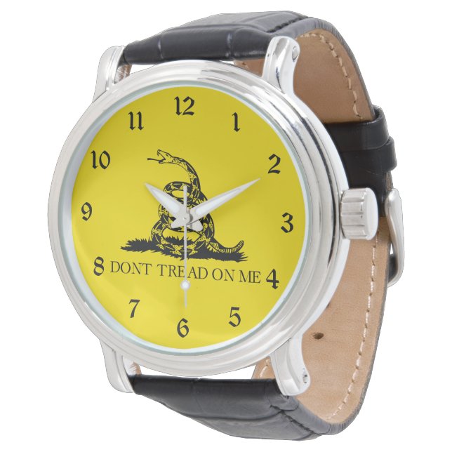 Flag Gadsden Rattlesnake: Revolutionärer Krieg 177 Armbanduhr (Schrägansicht)