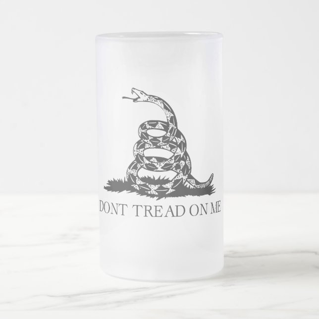 Flag Gadsden Rattlesnake: Revolutionärer Krieg 177 Mattglas Bierglas (Mittel)