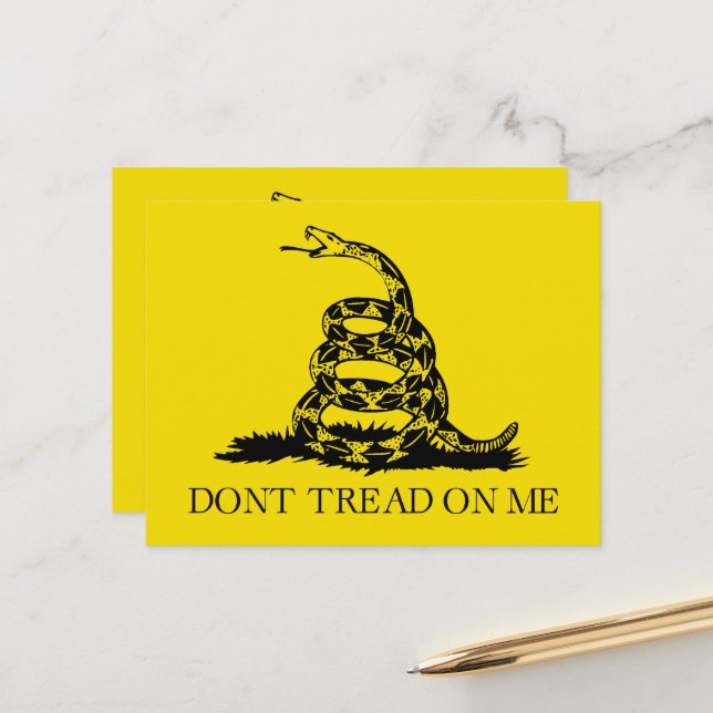 Flag Gadsden Rattlesnake: Revolutionärer Krieg 177 Postkarte (Vorderseite/Rückseite Beispiel)