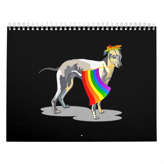 Flag Gay Be Lesbian Whippet Lover Geschenke Kalender (Titelbild)