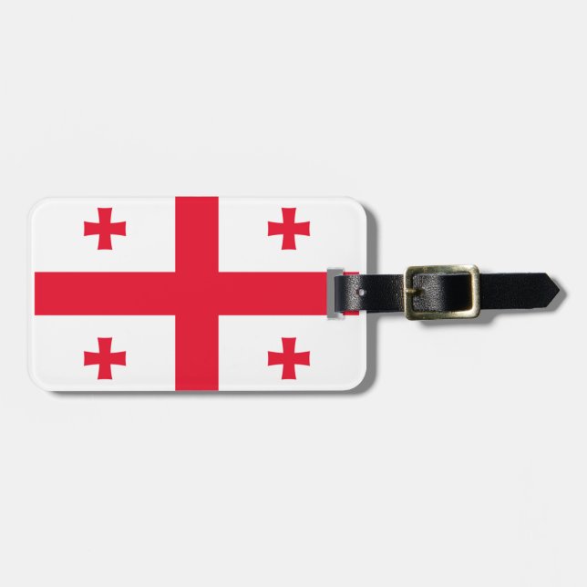 Flag Georgia Easy ID Personal Gepäckanhänger (Vorderseite horizontal)