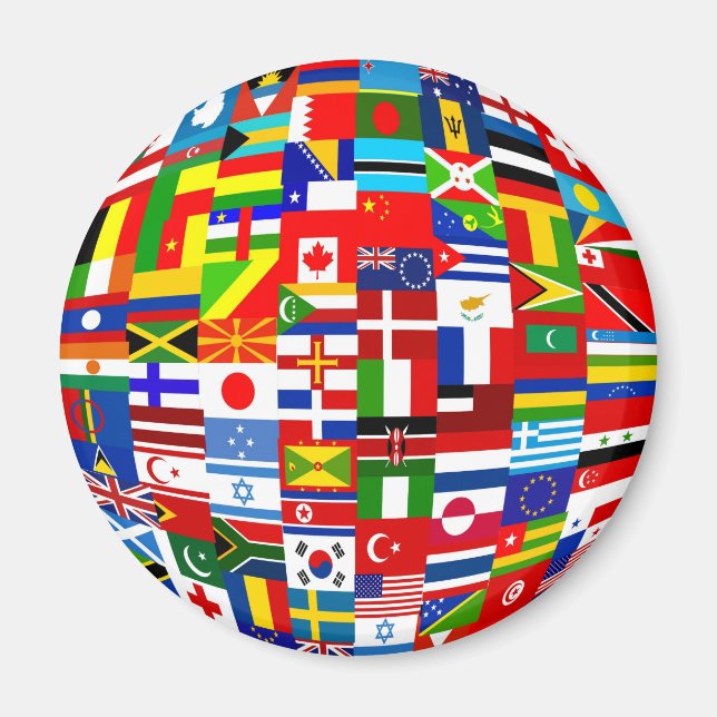 Flag Globe Magnet (Vorne)