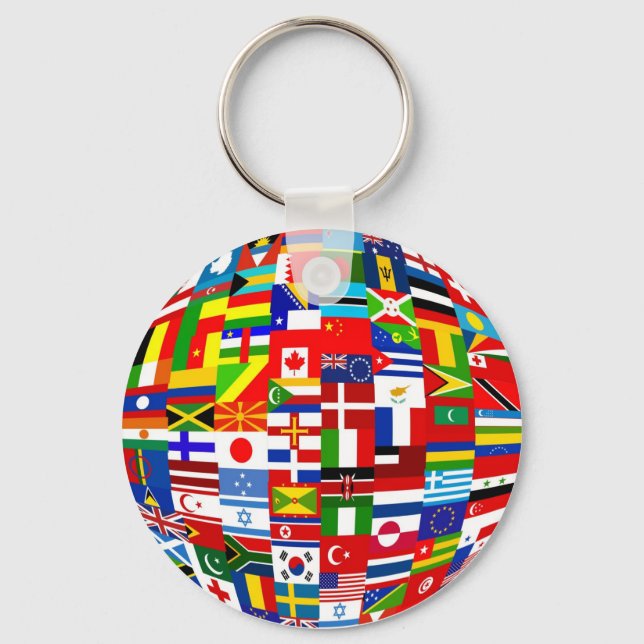 Flag Globe Schlüsselanhänger (Vorderseite)