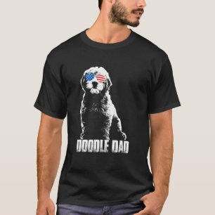 Flag Goldendoodle The Dood Gift Vater Mama Kinder T-Shirt