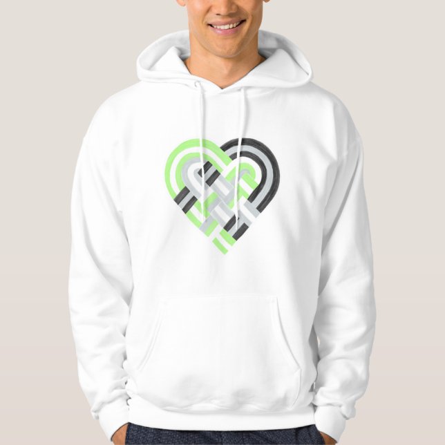 Flag Green Greve Black Hoodie (Vorderseite)