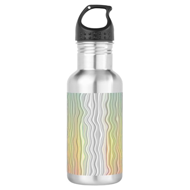Flag Groovy Boho Trippy Abstrakt Demifluid Pride Edelstahlflasche (Vorderseite)