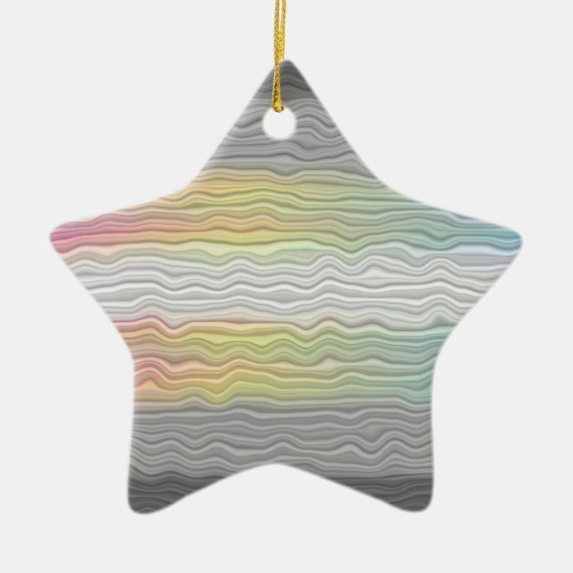 Flag Groovy Boho Trippy Abstrakt Demifluid Pride Keramik Ornament (Vorne)